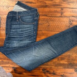 Madewell Indigo Denim Jeans Adjustable waist. 10 inch high-rise skinny.